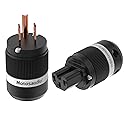 Monosaudio HiFi Power Connector - Pure Copper 15A/125V 10A/250V IEC C13/C15 Audiophile Power Plug for Hi-end Audio