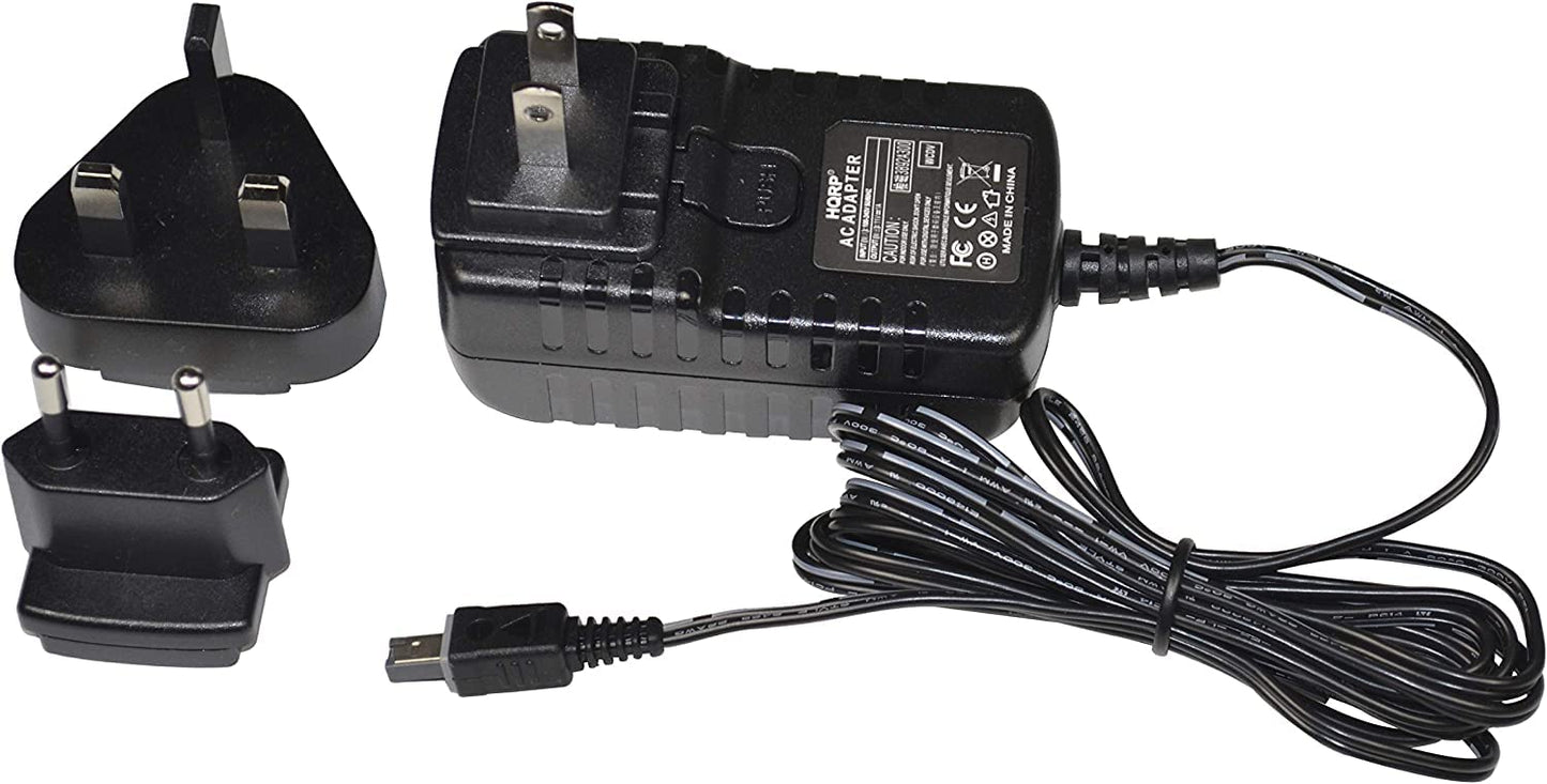 HQRP Wall AC Power Adapter Compatible with JVC GR-D271 GR-D271U GR-D271US Camcorder - (incl. USA Plug & Euro Adapter)