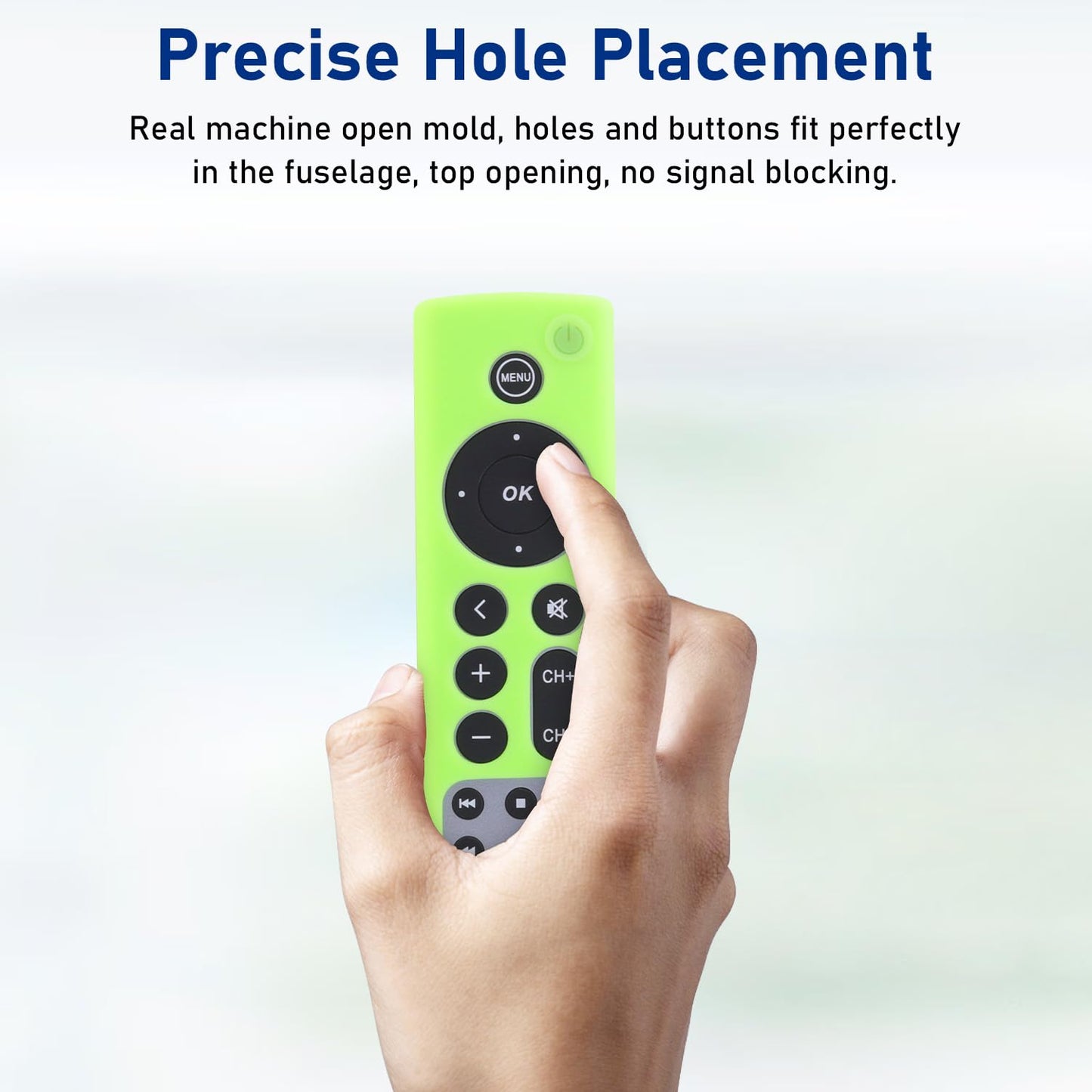 LEFXMOPHY Cover for Apple TV Universal Remote Cover Silicone Green Protector Glow in Dark