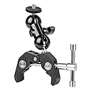 koolehaoda Double Ballhead Ball Arm Camera Clamp Mount Monitor Mount Bracket with Crab Clamp for Ronin M Ronin MX Freefly MOVI Microphones(Double Ball
