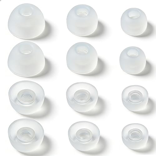 Silicone Ear Tips for Beats Earbuds - Clear Replacement Tips for Studio Buds+, Fit Pro, Solo Buds, 6 Pairs Noise Isolating & Comfortable, Transparent