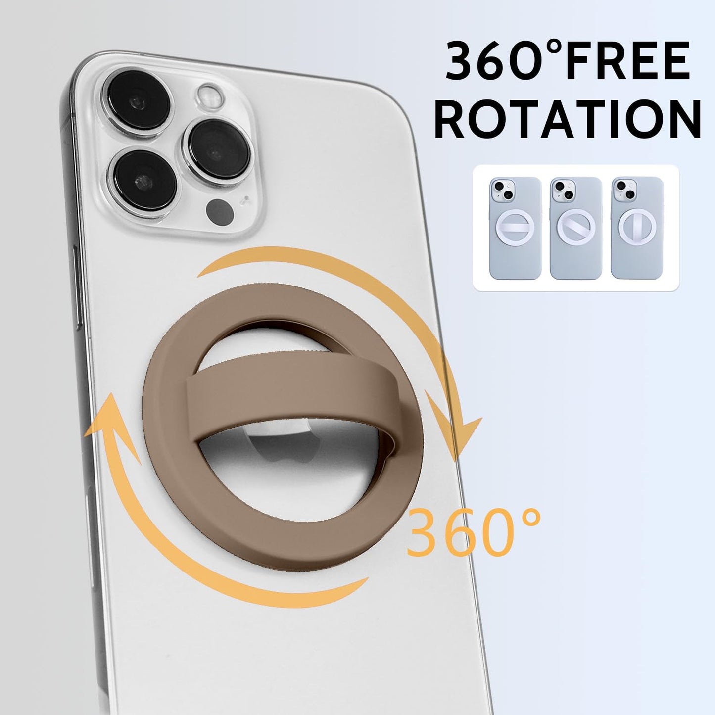 Magnetic Silicone Phone Grip,Comfy Finger Loop Grip Phone Holder,Strong Grip,Comfortable,Easy to Install and Remove,Compatible with Magsafe for iPhone