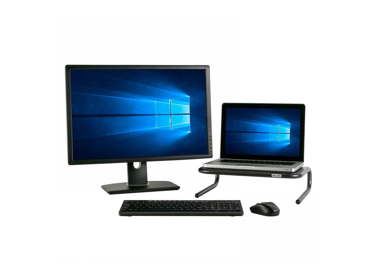 Allsop 30165 Metal Monitor Stand 14-1/2-Inch x11-Inch x4-Inch Black