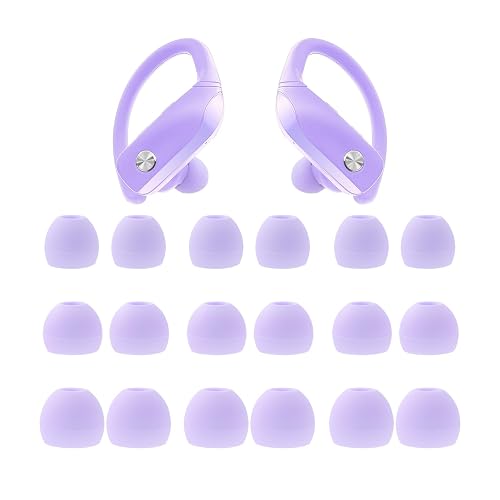 Silicone Eartips Replacement for bmani T16 / bmanl T16 Wireless Earbuds, 9 Pairs (S/M/L) Purple