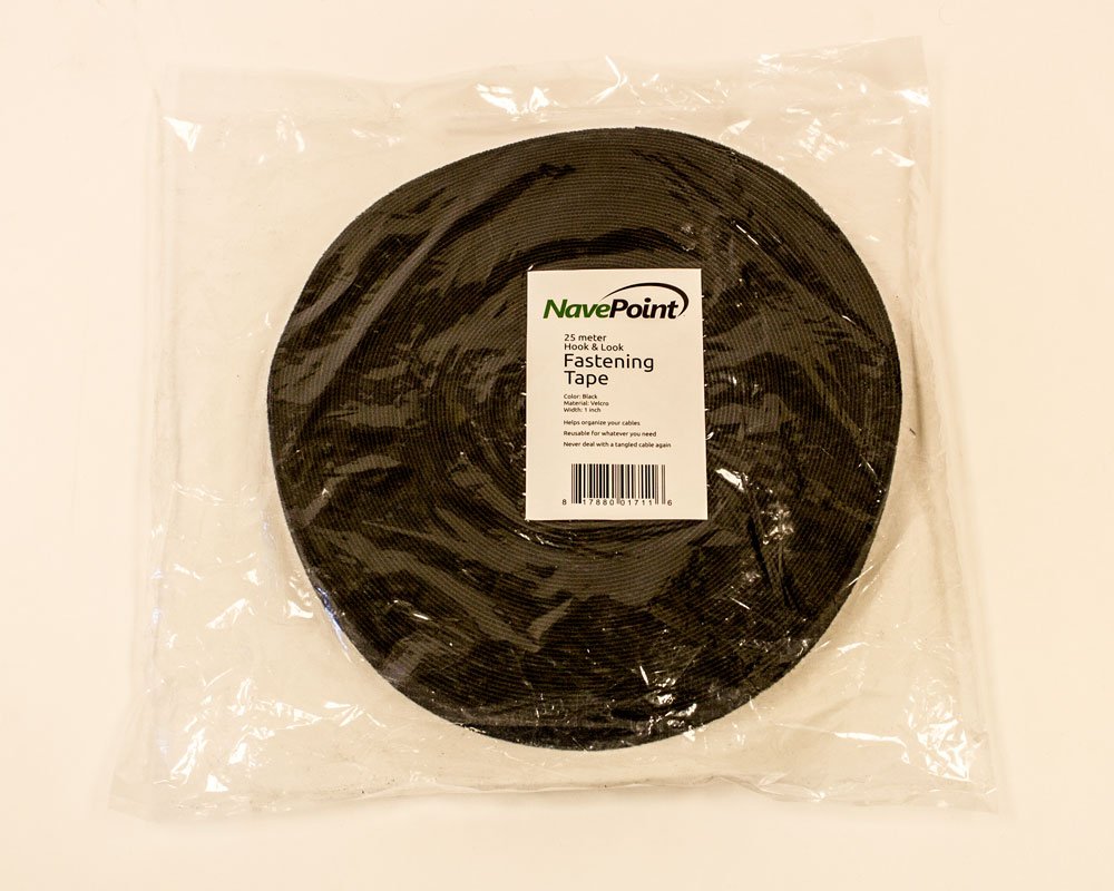 NavePoint 1 Inch Roll Hook and Loop Reusable Cable Ties Wraps Straps - 25M 82ft