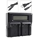 DSTE 1.5A Dual Battery Charger Compatible with Canon NB-2L NB-2LH NB-2L12 NB-2L14 NB-2L24 Battery CB-2LE CB-2LT PowerShot G7 G9 S80 S50 S45 DC410 EOS