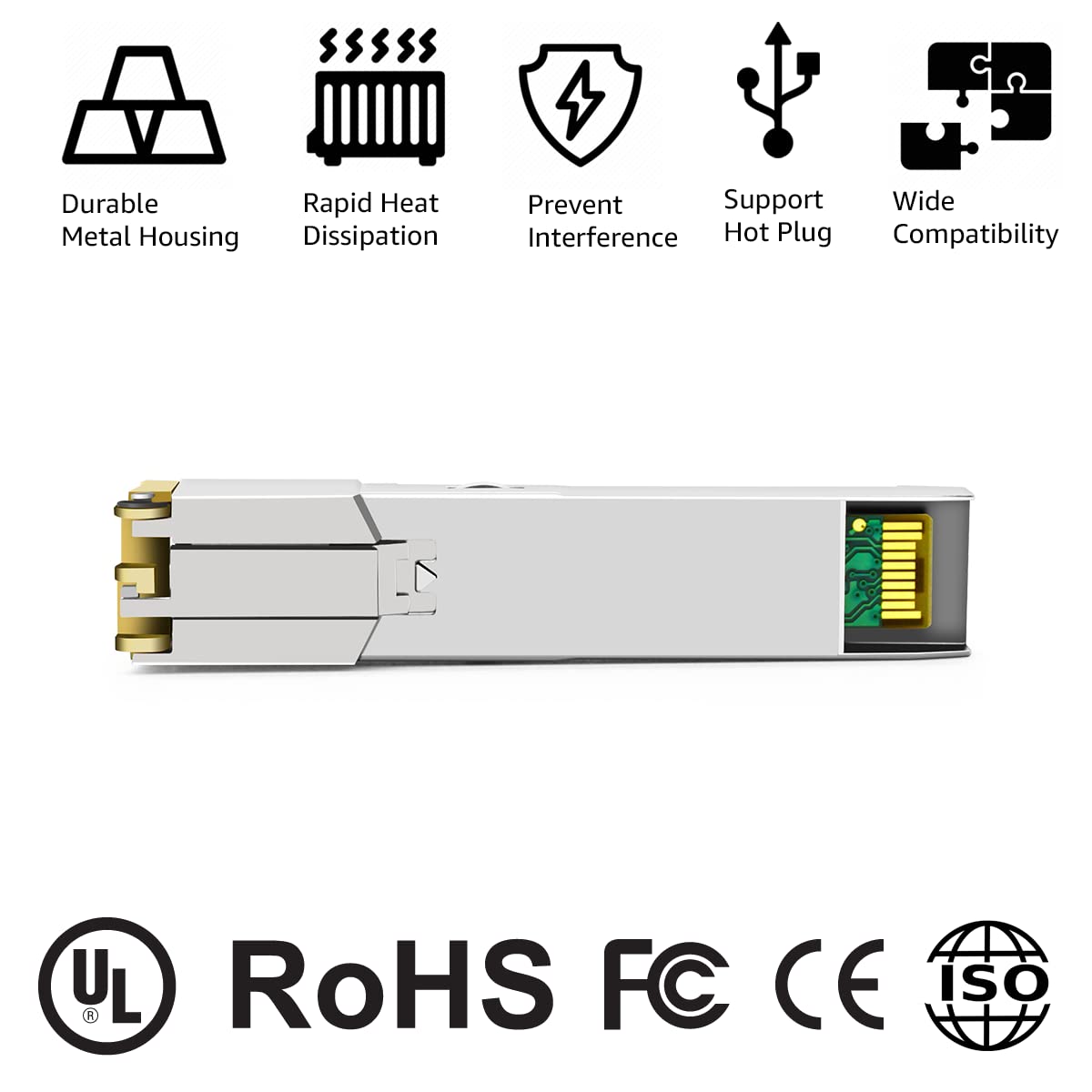 OPSTRAN 10/100/1000BASE-T SFP SGMII Copper Transceiver Module Compatible with Cisco GLC-TA RJ45 100m Cat5e/6