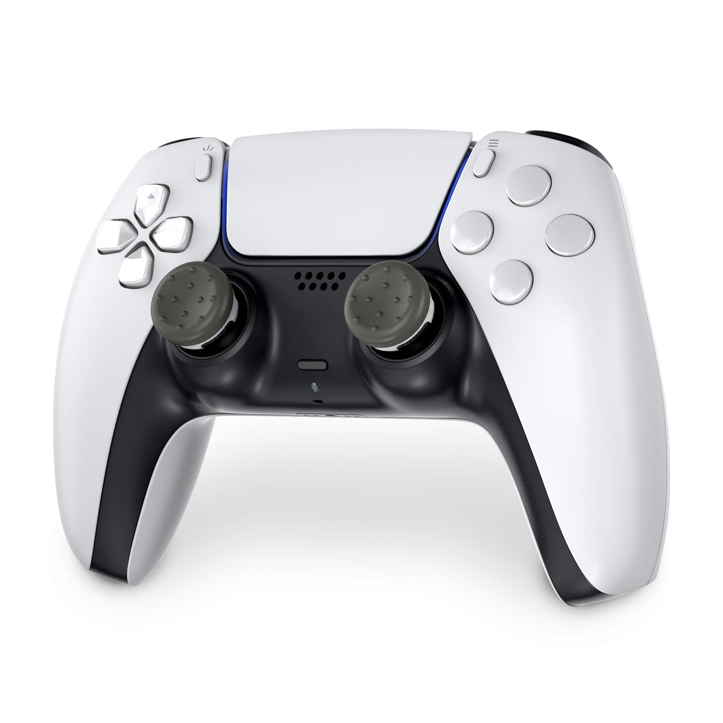 KontrolFreek CQC Classic for PlayStation 4 (PS4) and PlayStation 5 (PS5) Controller | Performance Thumbsticks | 2 Mid-Rise Concave | Gray/White