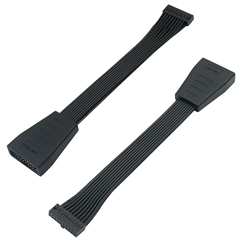 COMeap (2-Pack) USB 3.0 Header Extension Cable, Small Mini USB 3.0 19/20 Pin Internal Adapter for Motherboard 5.9-inch (15cm)