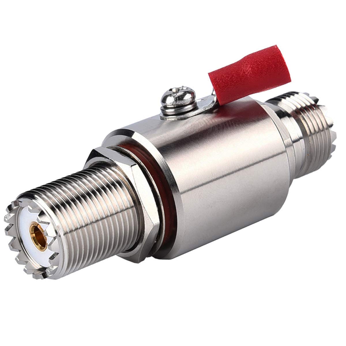 Riotaxy UHF Lightning Arrestor PL-259 Lightning Surge Protector PL259 Socket (UHF Female) to SO239 Socket (UHF Female) Bulkhead for CB Radio, HAM