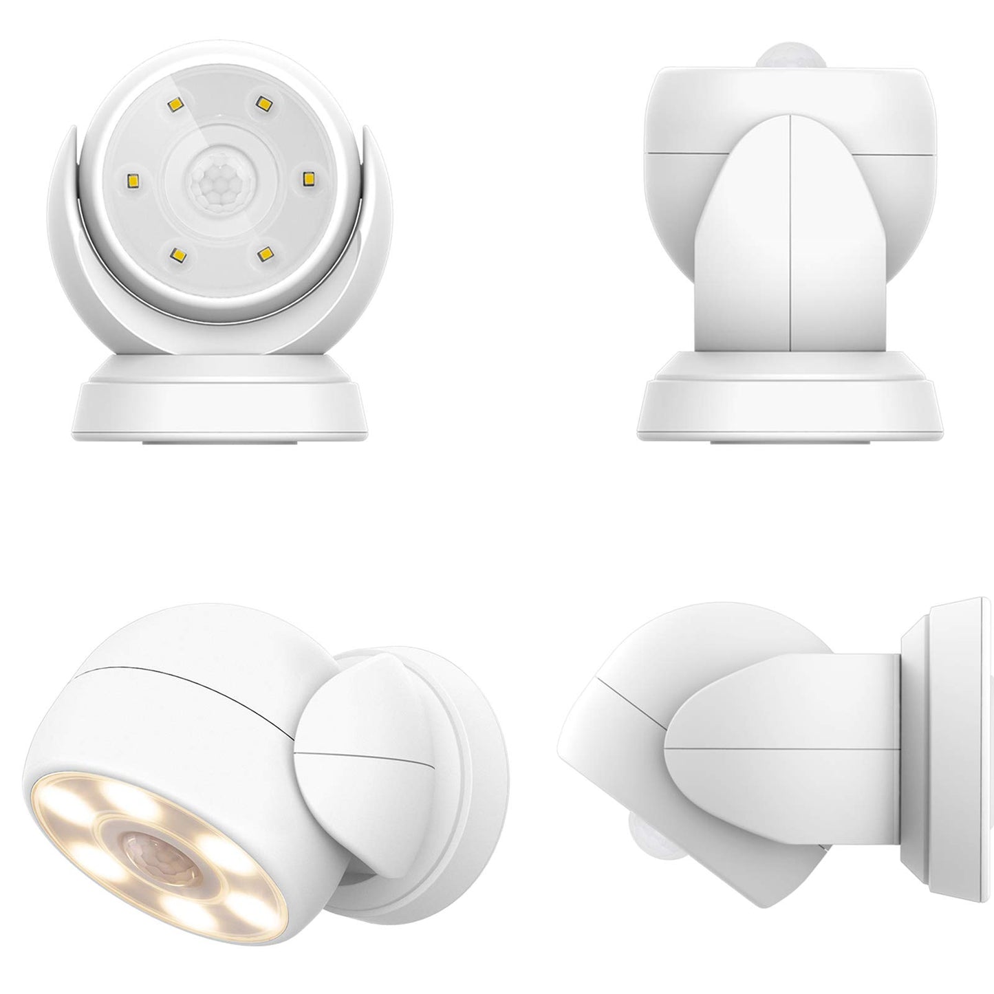 HONWELL Battery Operated Motion Sensor Light Outdoor Wireless Waterproof Spotlight Motion Detector Security Light, Light Sensor Auto On Off for Porch