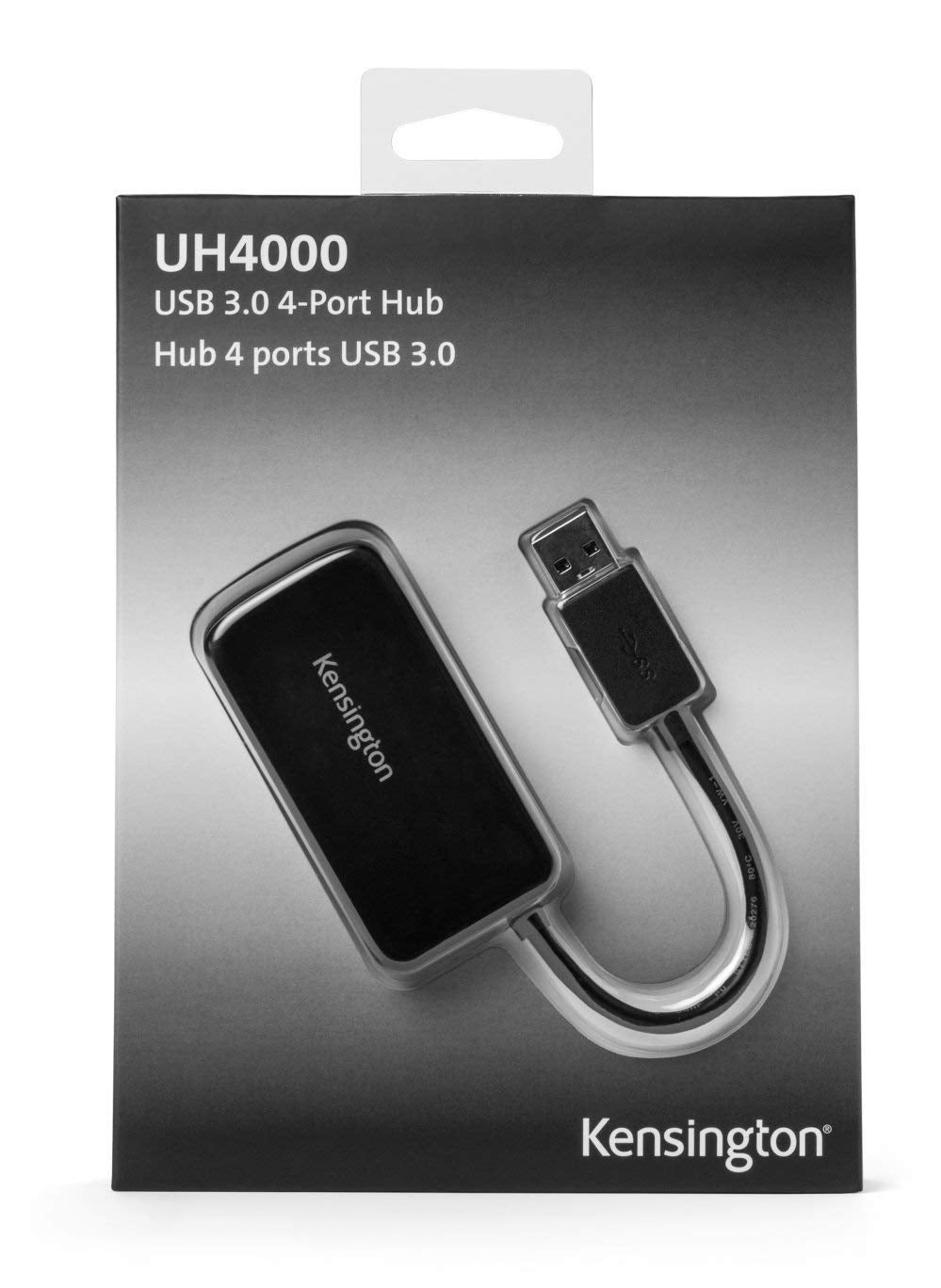 Kensington UH4000 4 Port USB Hub 3.0 (K33978WW),Black