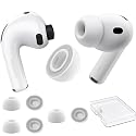 3 Pairs Ear Tips for AirPods Pro 3, Upgraded Memory Foam&Silicone Hybrid Ear Tips, Noise Cancelling Earbuds Cover, Fits in The Charging Case (Grey