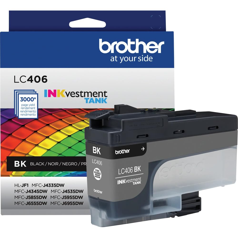 Brother Authorized Seller- LC406BK with Tech Smart USA Printer Essentials Digital Download Card for PC