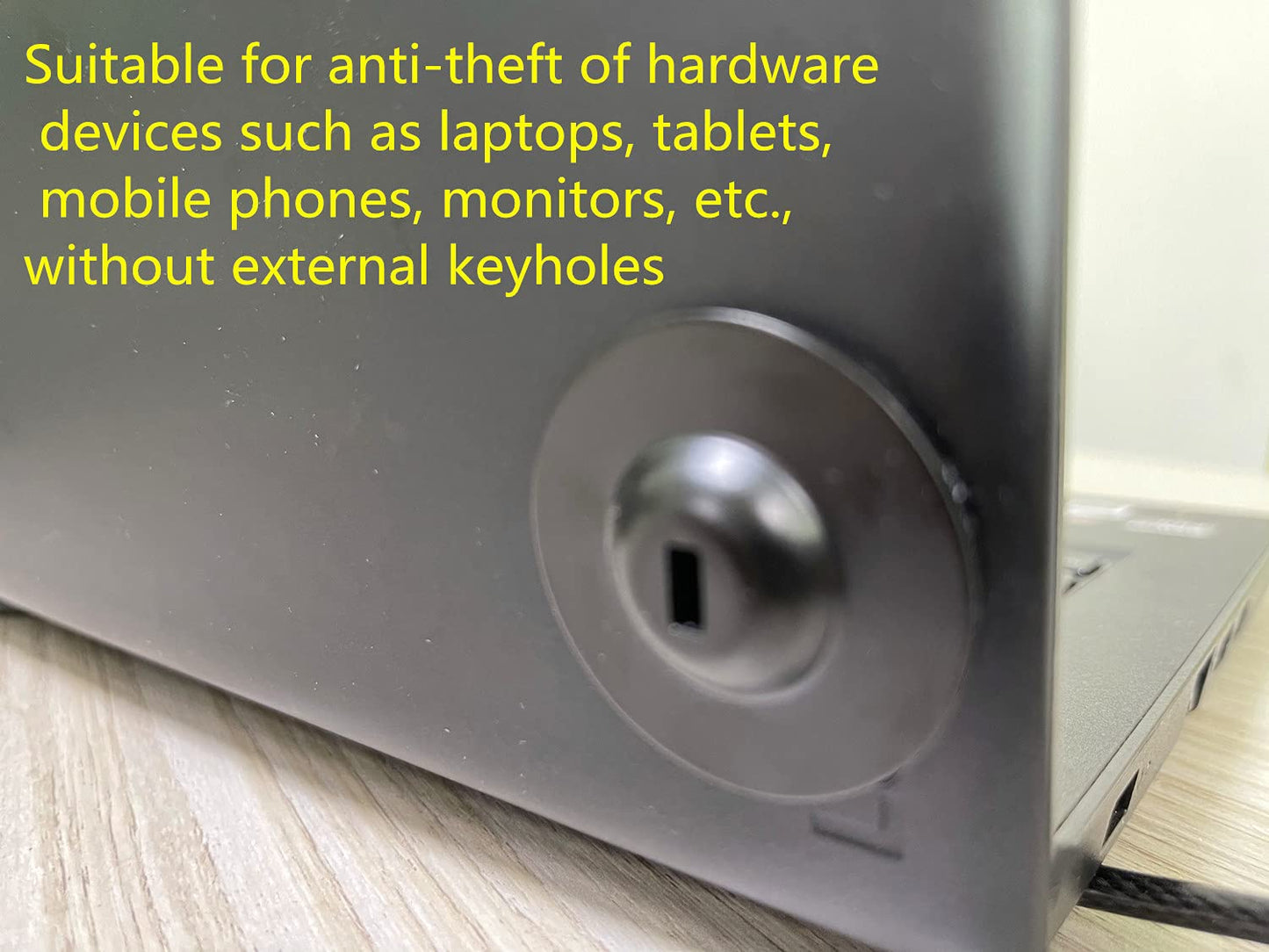 LORADAR Anchor Plate Adhesive Security Plate with Slot for Cables to Lock Down Laptops, Tablets, Monitors,iPhone Smart Phone, MacBook Pad Ipad