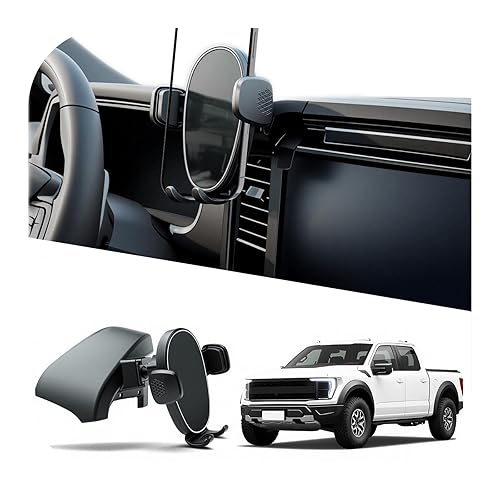 Phone Holder for F150 (2021-2024 2025, 14th Gen), Dash Phone Mount for Truck, 360° Mobile Holder, Hands Free Automobile Cradlest for iPhone, Samsung
