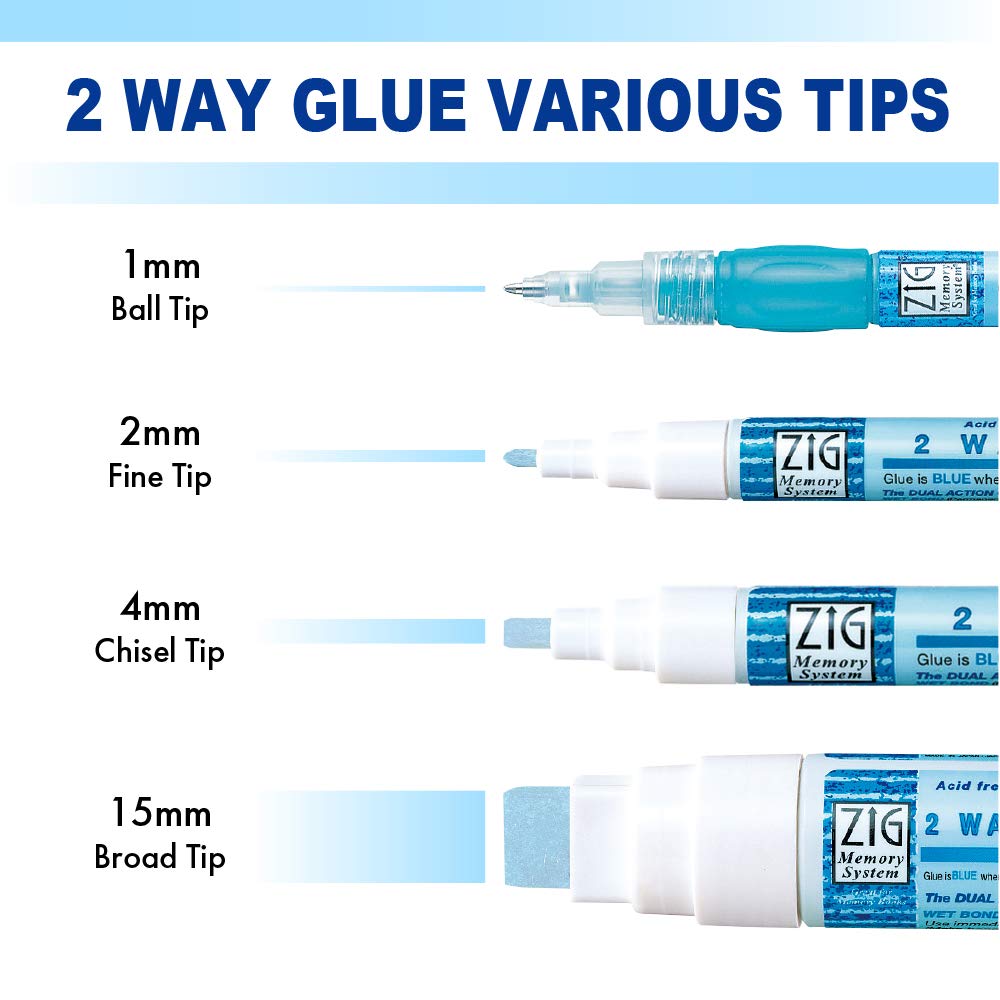KURETAKE ZIG CORPORATION Zig 2-Way Glue Pen 2P, Jumbo Tip