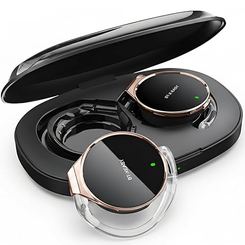On Ear Headphones Bluetooth 5.4, Noise Cancelling Open Ear Headphones Wireless, Water-Drop Shaped Clip On Sport Headset Bluetooth with 4 Microphone…