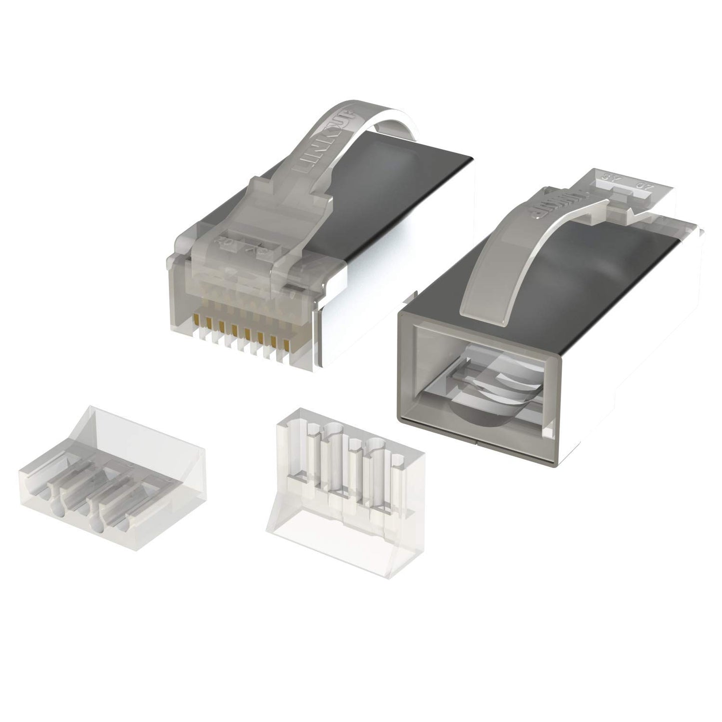 LINKUP Cat6 RJ45 Connectors | 50-Pack, Gold