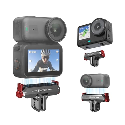 BRDRC Quick Release Mount for DJI Nano/Action 6, Aluminum Alloy Magnetic Expansion Adapter with Go Pro & 1/4 Inch Screw Adapter for DJI Osmo