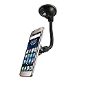Armor All Magnetic Gooseneck Mount for Mobile Phones, Comes with 2 Differently Sized Magnetic Plates for Your Devices, Rotate for Ideal Viewing Angle