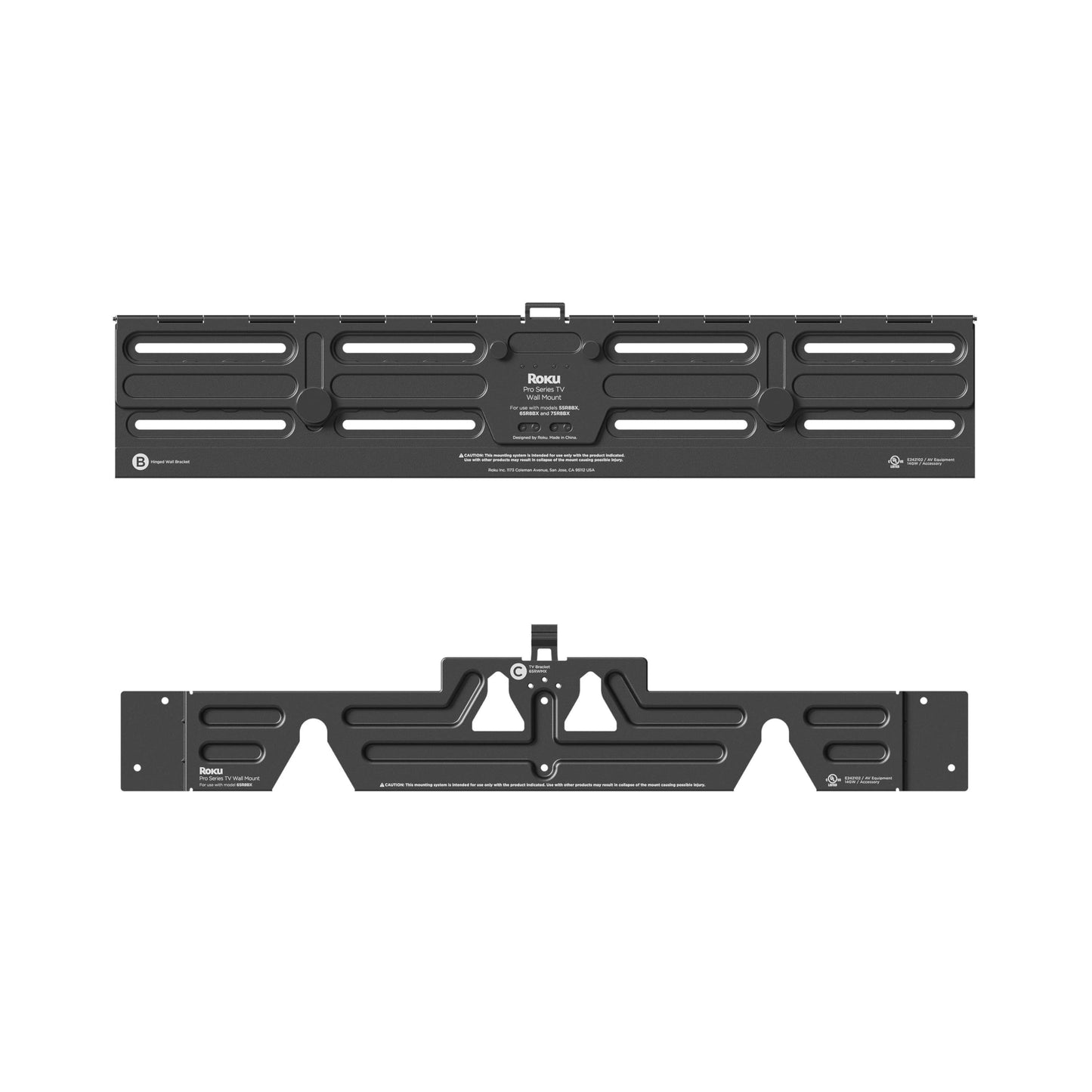 Roku Wall Mount Kit for 55-Inch Pro Series TV - Ultra-Slim with Minimalist, Flat Design - Hinged TV Mount and Kickstand for Easy Access to Cables
