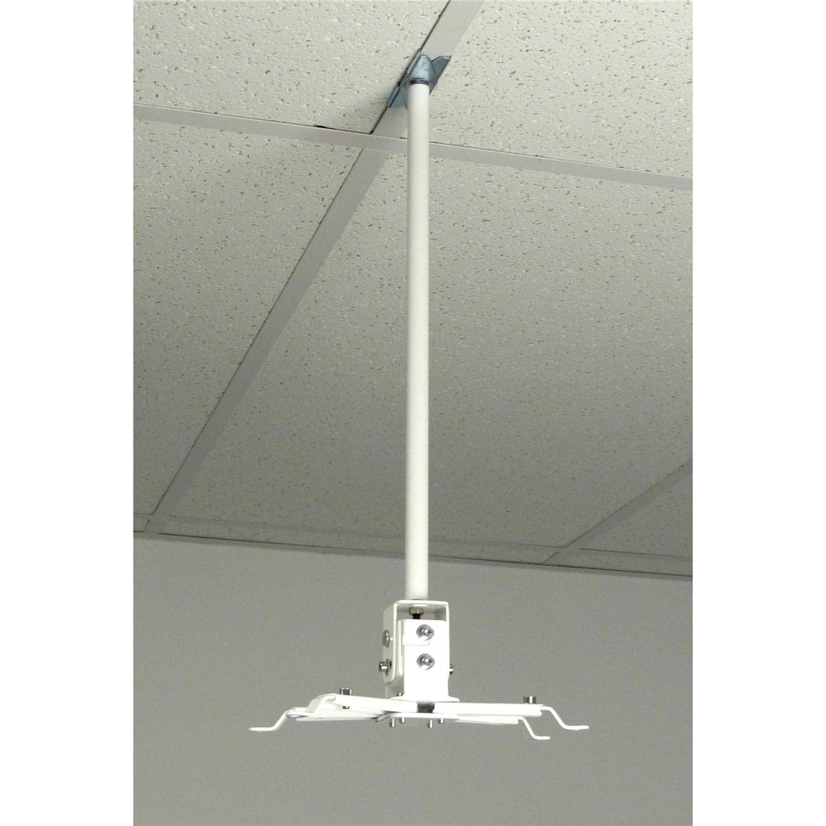 ALZO Suspended Drop Ceiling Video Projector Mount with Scissor Clamp for T-Bar Attachment