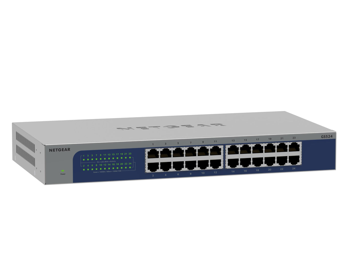 NETGEAR 24-Port Gigabit Ethernet Unmanaged Switch (GS524) - Desktop, Wall or Rack Mount, and Limited Lifetime Protection