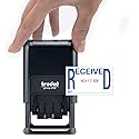 Trodat Printy 4750 Date Stamp with English Message Received - Self Inking, Red Ink Date and Blue Ink Text