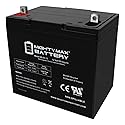 ML55-12 - 12 Volt 55 AH, Nut and Bolt (NB) Terminal, Rechargeable SLA AGM Battery
