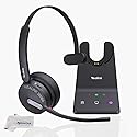 Yealink WH64 Wireless DECT Headset & Bluetooth MS Mono, Teams & Zoom Compatible, Acoustic Shield 2.0, 3-Mic Noise Cancellation, All-Day Comfort, Plug…
