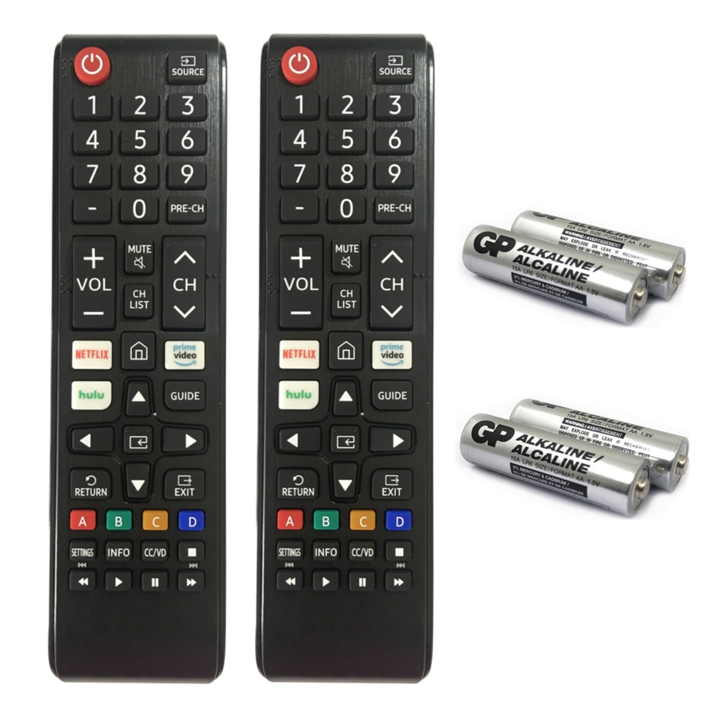 2 Pack Universal Remote for Samsung Smart TV, Zero Setup, Batteries Included, BN59 for Samsung TV Remote Control Replacement, Compatible with All