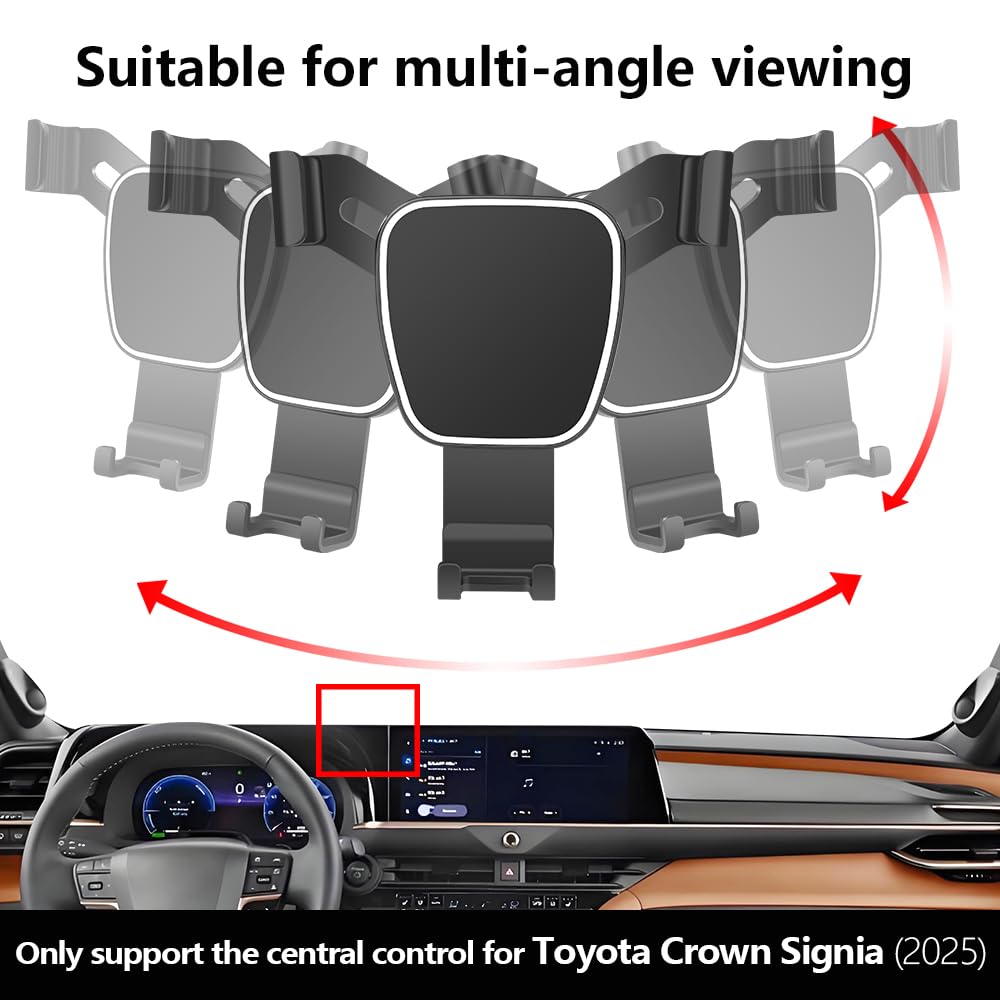 LUNQIN Car Phone Holder for Toyota Crown 2023 2024 2025? Crown Signia 2025 Auto Accessories Navigation Bracket Interior Screen Decoration Dash Board