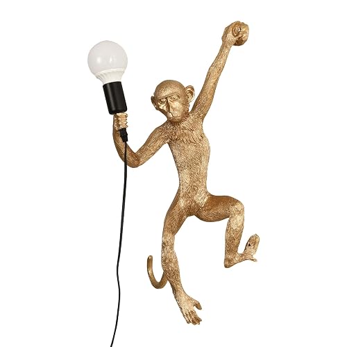 TBVECHI Monkey Wall Lamp Vintage Resin Monkey Light Resin Art Wall Sconce Creative Animal Wall Light Modern Wall Lighting Fixture Bedroom Living Room