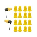 Klowcok Triple Flange Eartips for Elgin Discord Gen 3/Discord Gen 2/Rumble/Rumble Wired, Silicone Replacement Tips, 8 Pairs, Yellow