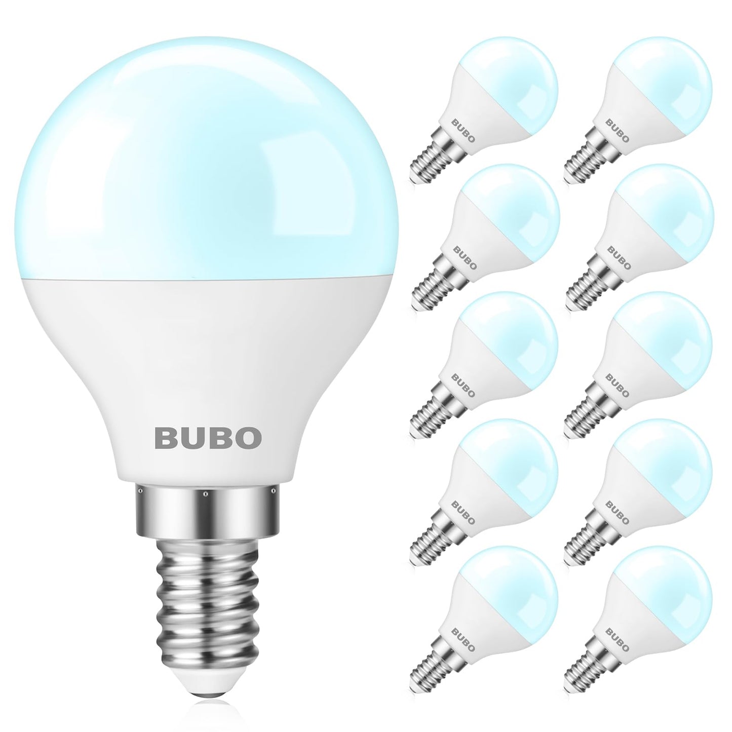 BUBO Ceiling Fan Light Bulbs 60 Watt Equivalent, 5.5W E12 LED Bulb Daylight 5000K, Fan Light Bulb, Small Base LED Light Bulbs 120V, Candelabra Base