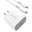Galvanox (Apple MFi Certified) Cord with Wall Plug for iPhone 14/13 Pro Max Charger Lightning to USB-C Fast Charging Adapter with Cable (White)