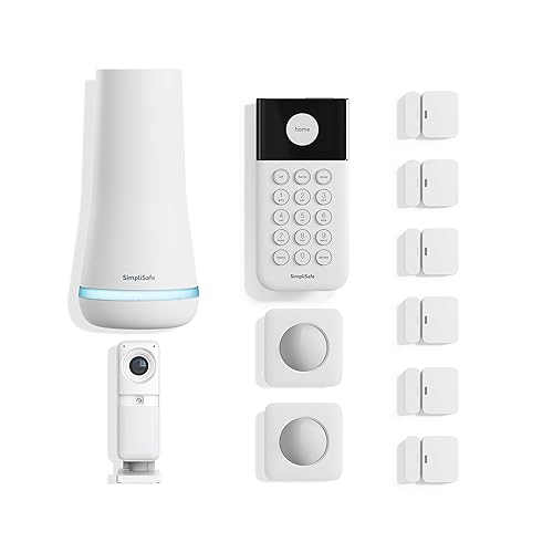 SimpliSafe 11 Piece Wireless Home Security System Gen 3 with Wireless Indoor HD Camera - Optional 24/7 Professional Monitoring - No Contract