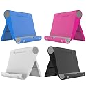 VOVIGGOL 4 Pack Cell Phone Stand for Desk, Foldable Cell Phone Holder Mobile Stand Phone Dock, Adjustable Tablet Stand Holder Compatible with iPhone