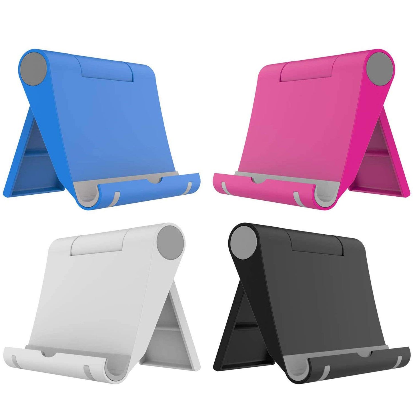 VOVIGGOL 4 Pack Cell Phone Stand for Desk, Foldable Cell Phone Holder Mobile Stand Phone Dock, Adjustable Tablet Stand Holder Compatible with iPhone