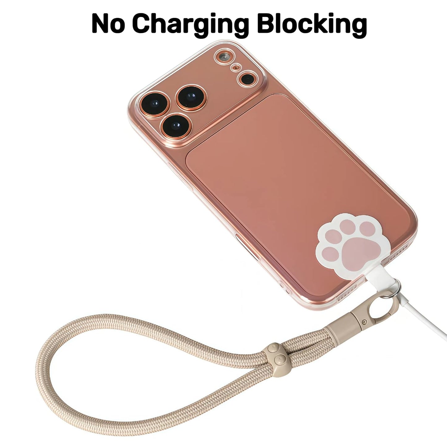 NUANJUYU 360° Rotatable Phone Lanyard, Tangle-Free Design with Cat Lock, Adjustable Anti-Lost Soft Wrist Strap for Men Women iPhone?White?