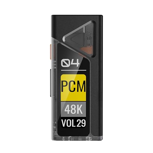 HiBy FC4 USB DAC MQA Dongle 1.1”OLED DSD512 PCM 768 EQ&PEQ 3.5mm SE + 4.4mm BAL Headphone Outs Hi-Res Audio Certified Portable DAC Amp