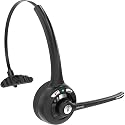 Delton 10X Bluetooth Computer Headset, Over-The-Head Single Ear Wireless Headset with Noise Canceling Mic for Computer/Laptop/Call Center/Truck