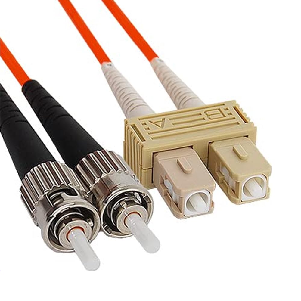 ICC OM1 SC-ST Multimode Fiber Patch Cable, 62.5/125 10G, 1m, Orange, 1-Pack