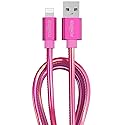 LIQUIPEL Powertek iPhone Charger Cable, 6 ft Fast Charging Lightning to USB Cord Adapter, Compatible for iPad, MFI Certified, Metallic Shine (Hot…