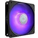 Cooler Master SickleFlow 120 V2 RGB Square Frame Fan, RGB 4-Pin Customizable LEDs, Air Balance Curve Blade, Sealed Bearing, 120mm PWM Control