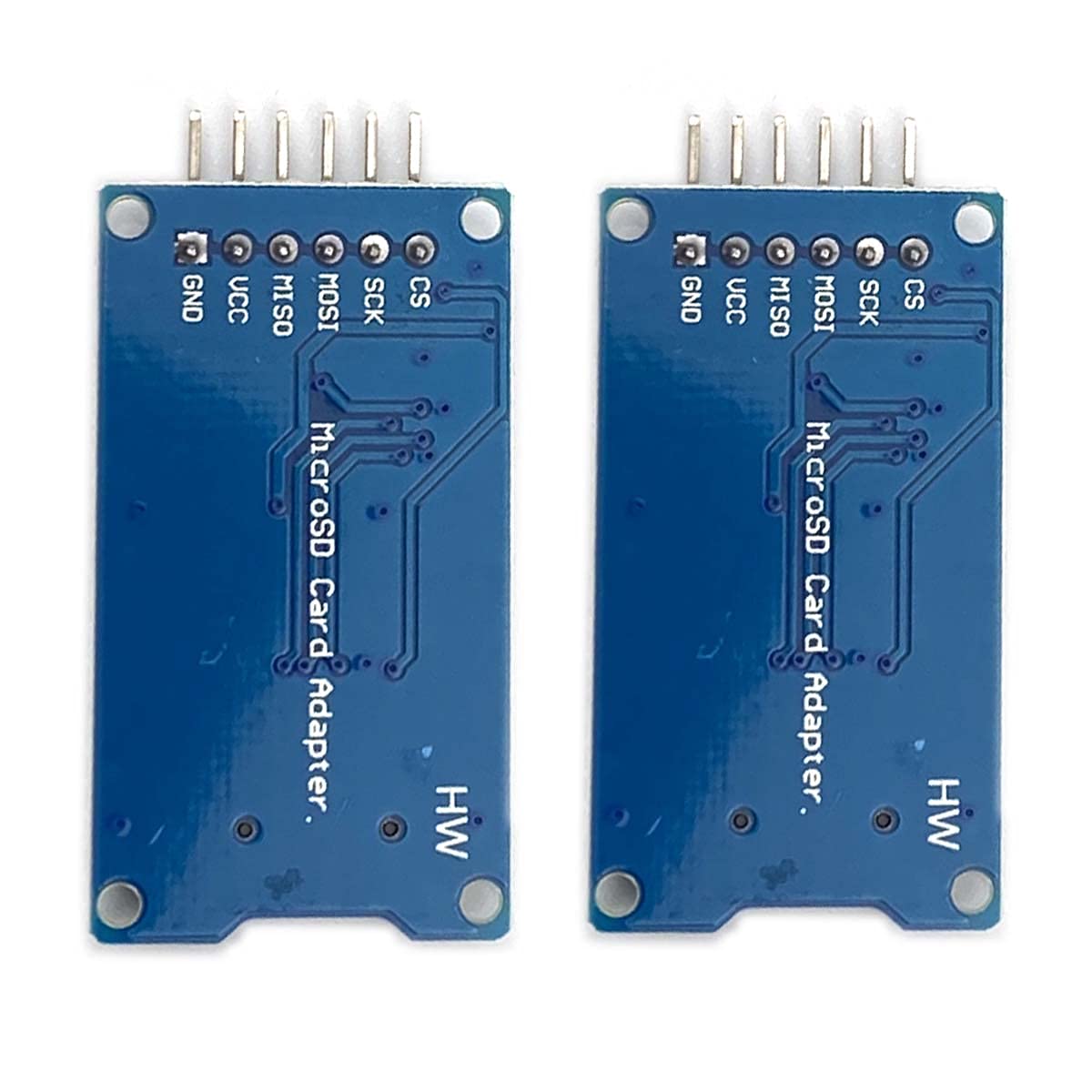Kiro&Seeu 2pcs Micro SD Card Module Storage Board 6-pin TF Card Memory Adapter Reader Module SPI Interface Compatible with Ar-duino Raspberry Pi