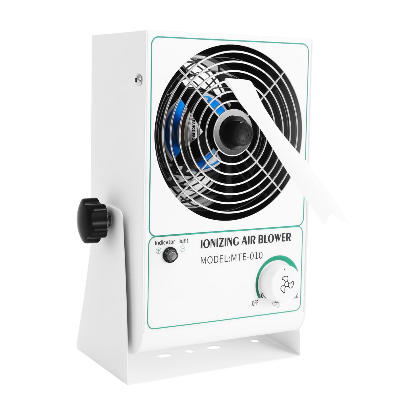 Ionizing Air Blower Fan, 25w Industrial Ionizing F-an, 6.69x3.54x10.24in Anti-Static Desktop Ionizer Air Blower with Five-Blade Fan, 2900rpm, 49-59db