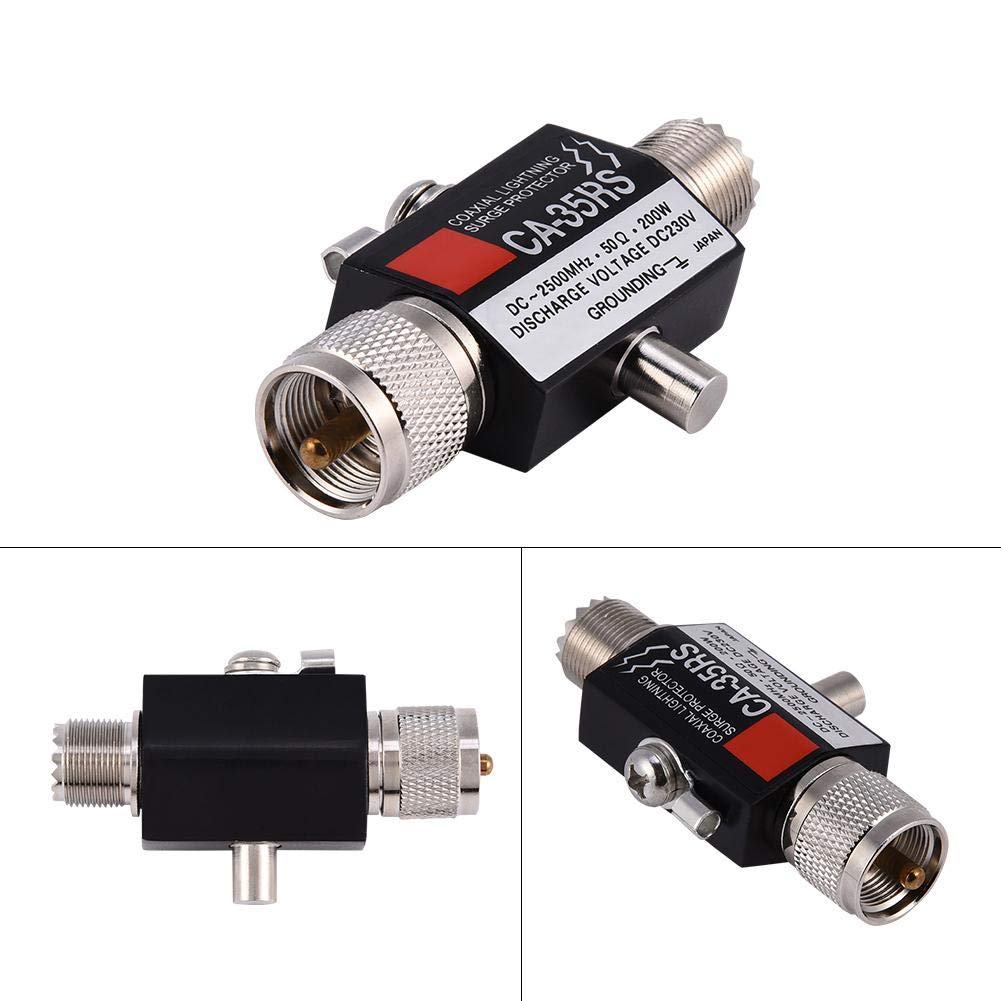 CA-35RS Coaxial Protector Arrester,0-3000MHz Coax Protector,Male to Female UHF Connector,High Frequency Characteristics/Wide Bandwidth/Low Loss/VSWR