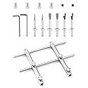 QWORK DSLR Camera Repair Tool Kit - 3/8" to 3-15/16" Lens Repair Set, Anti-Magnetic 3 Tips, 6 Screws & 2 Hexagon Wrenches for Canon, Nikon, Sony